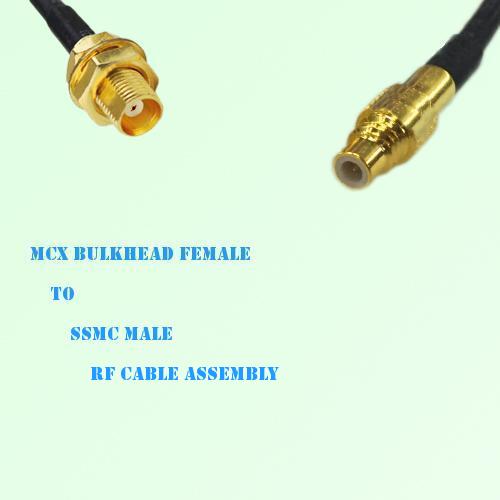 MCX Bulkhead Female to SSMC Male RF Cable Assembly