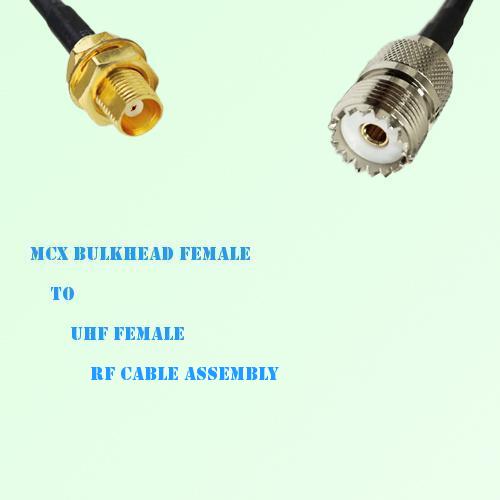 MCX Bulkhead Female to UHF Female RF Cable Assembly