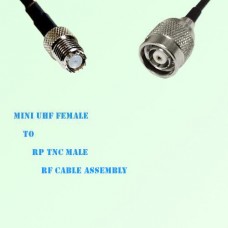 Mini UHF Female to RP TNC Male RF Cable Assembly