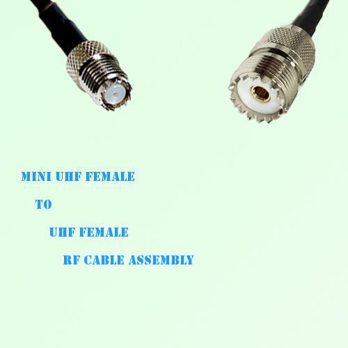 Mini UHF Female to UHF Female RF Cable Assembly