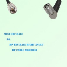 Mini UHF Male to RP TNC Male Right Angle RF Cable Assembly