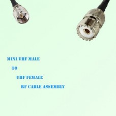 Mini UHF Male to UHF Female RF Cable Assembly