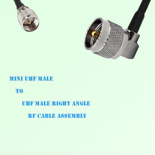 Mini UHF Male to UHF Male Right Angle RF Cable Assembly