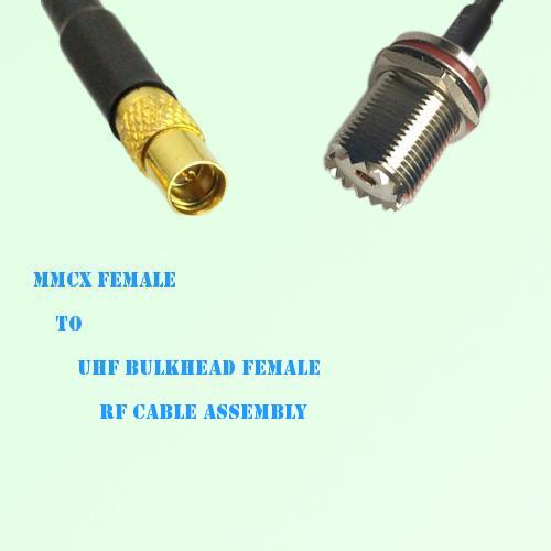 MMCX Female to UHF Bulkhead Female RF Cable Assembly