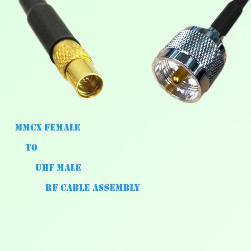 MMCX Female to UHF Male RF Cable Assembly