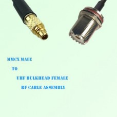MMCX Male to UHF Bulkhead Female RF Cable Assembly
