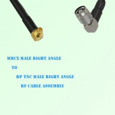 MMCX Male Right Angle to RP TNC Male Right Angle RF Cable Assembly