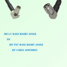 MS147 Male Right Angle to RP TNC Male Right Angle RF Cable Assembly