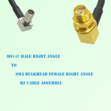 MS147 Male R/A to SMA Bulkhead Female R/A RF Cable Assembly