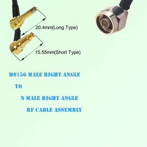 MS156 Male Right Angle to N Male Right Angle RF Cable Assembly