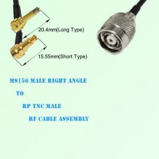 MS156 Male Right Angle to RP TNC Male RF Cable Assembly