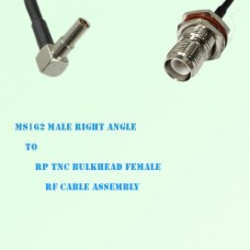 MS162 Male Right Angle to RP TNC Bulkhead Female RF Cable Assembly