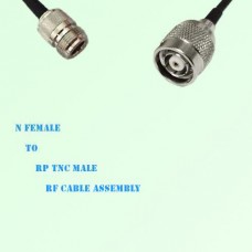 N Female to RP TNC Male RF Cable Assembly
