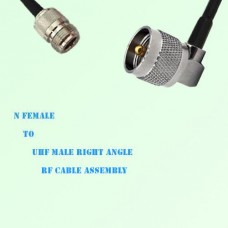 N Female to UHF Male Right Angle RF Cable Assembly