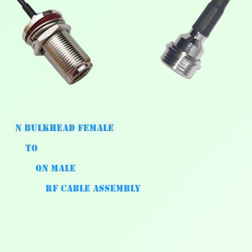 N Bulkhead Female to QN Male RF Cable Assembly