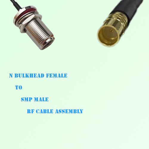 N Bulkhead Female to SMP Male RF Cable Assembly