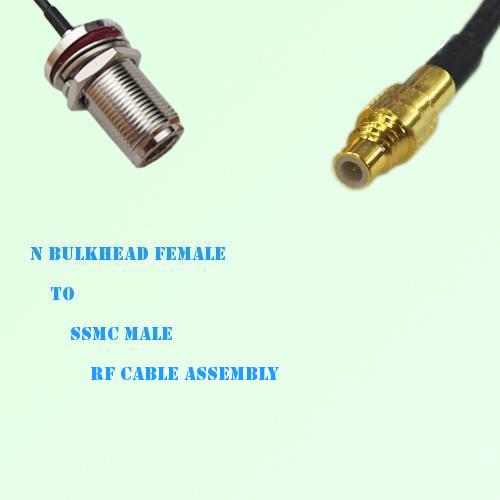 N Bulkhead Female to SSMC Male RF Cable Assembly