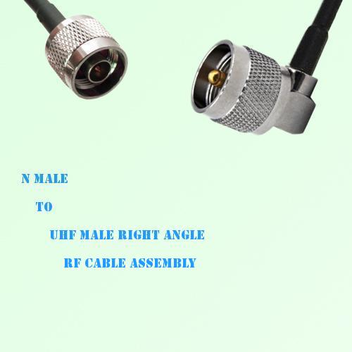 N Male to UHF Male Right Angle RF Cable Assembly