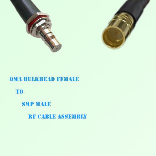 QMA Bulkhead Female to SMP Male RF Cable Assembly