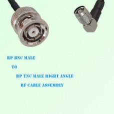 RP BNC Male to RP TNC Male Right Angle RF Cable Assembly