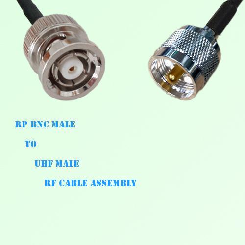 RP BNC Male to UHF Male RF Cable Assembly