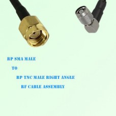 RP SMA Male to RP TNC Male Right Angle RF Cable Assembly