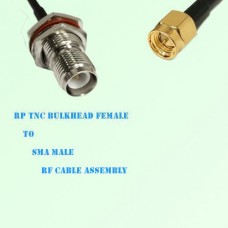RP TNC Bulkhead Female to SMA Male RF Cable Assembly