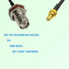 RP TNC Bulkhead Female to SMB Male RF Cable Assembly