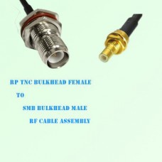 RP TNC Bulkhead Female to SMB Bulkhead Male RF Cable Assembly