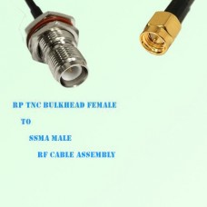 RP TNC Bulkhead Female to SSMA Male RF Cable Assembly