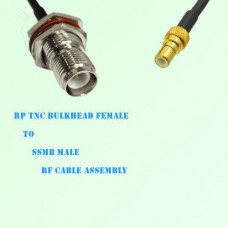 RP TNC Bulkhead Female to SSMB Male RF Cable Assembly