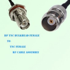RP TNC Bulkhead Female to TNC Female RF Cable Assembly