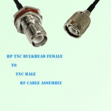RP TNC Bulkhead Female to TNC Male RF Cable Assembly