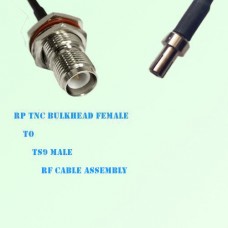 RP TNC Bulkhead Female to TS9 Male RF Cable Assembly