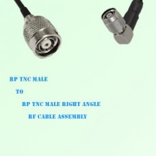 RP TNC Male to RP TNC Male Right Angle RF Cable Assembly