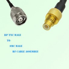 RP TNC Male to SMC Male RF Cable Assembly