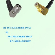 RP TNC Male Right Angle to SMC Male Right Angle RF Cable Assembly