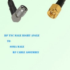 RP TNC Male Right Angle to SSMA Male RF Cable Assembly
