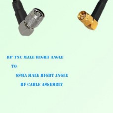 RP TNC Male Right Angle to SSMA Male Right Angle RF Cable Assembly