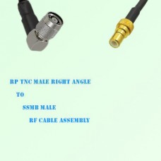 RP TNC Male Right Angle to SSMB Male RF Cable Assembly