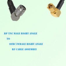 RP TNC Male Right Angle to SSMC Female Right Angle RF Cable Assembly