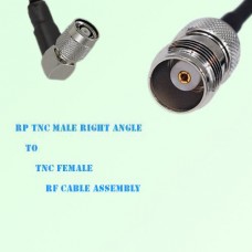 RP TNC Male Right Angle to TNC Female RF Cable Assembly