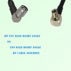 RP TNC Male Right Angle to TS9 Male Right Angle RF Cable Assembly