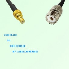SMB Male to UHF Female RF Cable Assembly