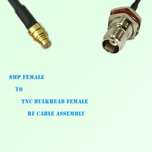 SMP Female to TNC Bulkhead Female RF Cable Assembly