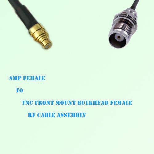 SMP Female to TNC Front Mount Bulkhead Female RF Cable Assembly