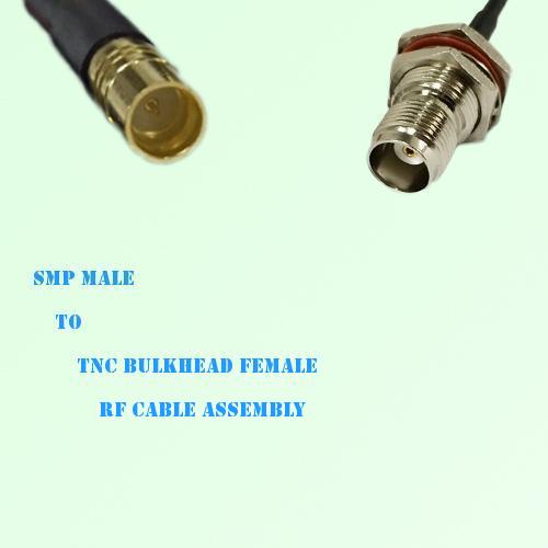 SMP Male to TNC Bulkhead Female RF Cable Assembly