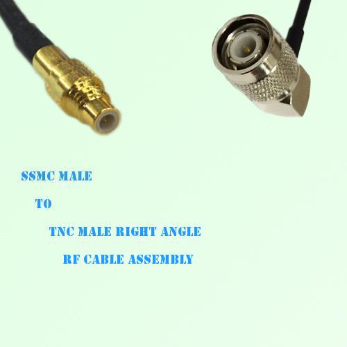 SSMC Male to TNC Male Right Angle RF Cable Assembly