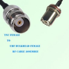 TNC Female to UHF Bulkhead Female RF Cable Assembly