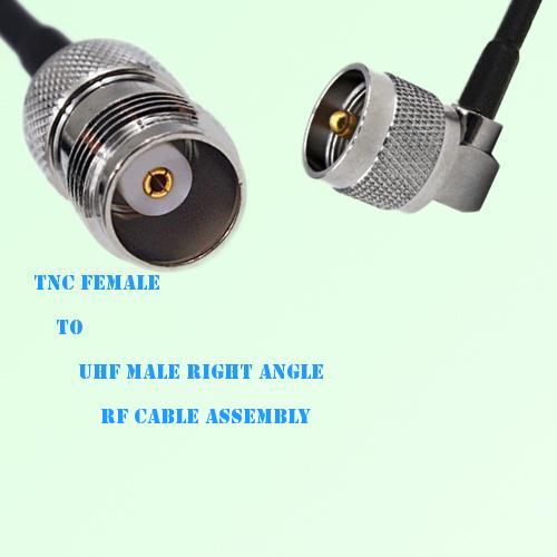 TNC Female to UHF Male Right Angle RF Cable Assembly